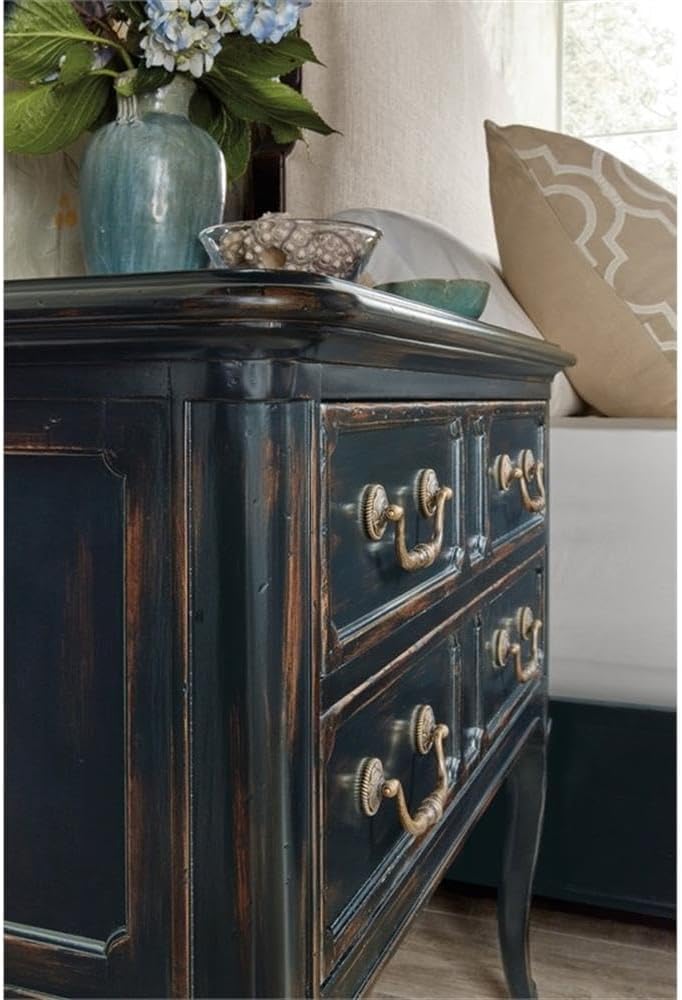 Hooker Furniture Charleston 2-Drawer Traditional Wood Nightstand in Black Cherry