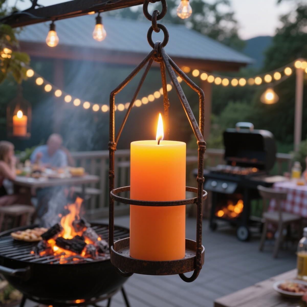 Set of 3 Different Size Orange Pillar Candles, Unscented Dripless 2.75x3, 2.75x4, 2.75x6 Inch Fall Colored Cylinder Column Wax Candles for Thanksgiving Day Power Outage Emergency Table