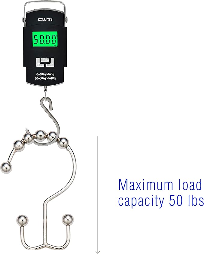 2LB Depot Double Shower Curtain Hooks Rings Polished Nickel Decor Finish Premium Rust-Resistant Stainless Steel Metal Hooks Roller Balls Glide on Shower Rods 12-Piece Set