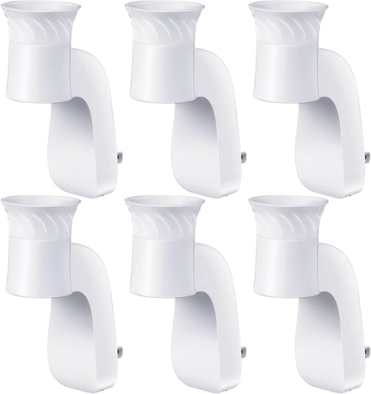 6 Pack Wall Fragrance Plug in Compatible with Bath and Body Works WallFlower Fragrances, ETL Certified, Rotatable, Precise Scent Control Fragrance Diffuser Plug for Home, Office (White)