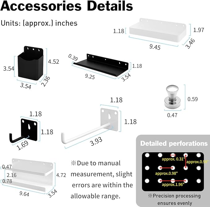 lumizone Folding Desk Accessories Set with Storage Hooks & Boxes, Designed for Collapsible Desk 29", Space-Saving, Ideal for Home Office, Study Room, and Small Spaces (Accessories Set-Black)