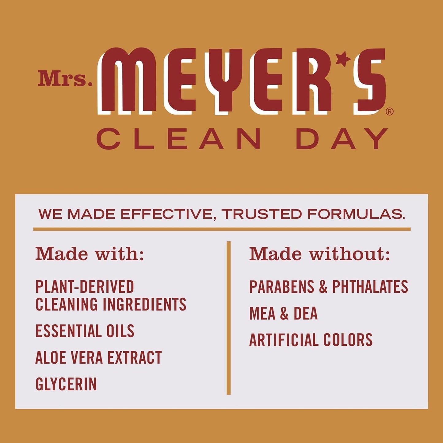 MRS. MEYER'S CLEAN DAY Liquid Dish Soap, Biodegradable Formula, Limited Edition Apple Cider, 16 fl. oz - Pack of 3