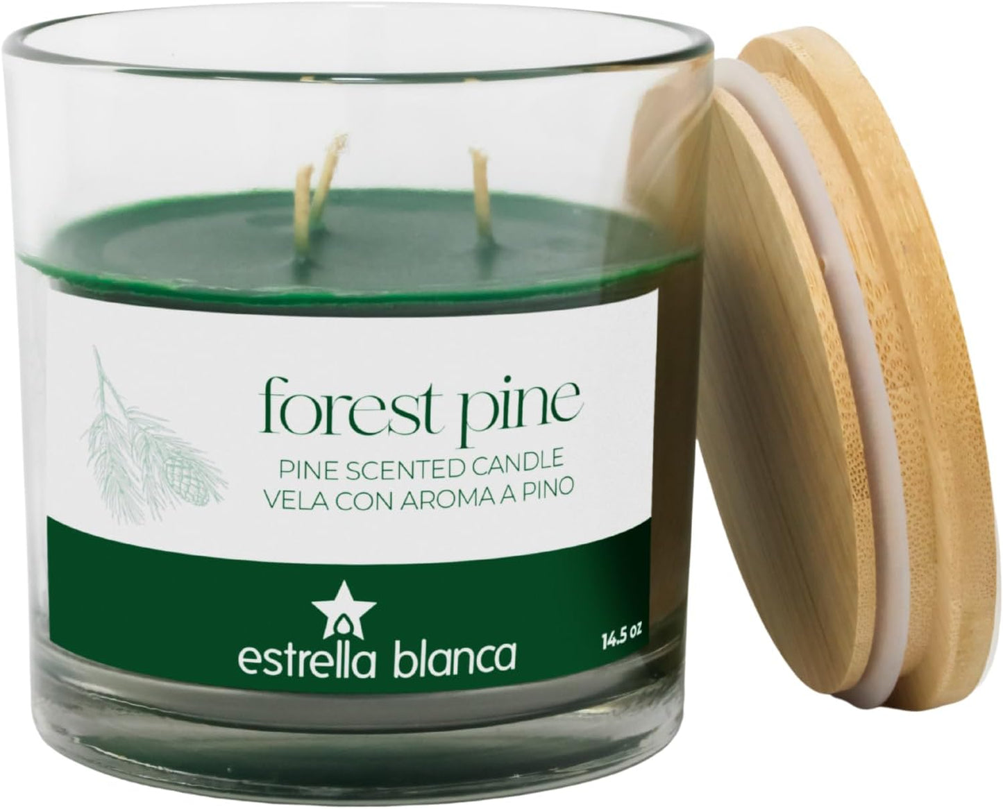 Forest Pine Candle – 14.5oz Soy Wax Scented Jar Candle with Long-Lasting Burn, Fresh Woodsy Aroma for Home, Office & Everyday Relaxation