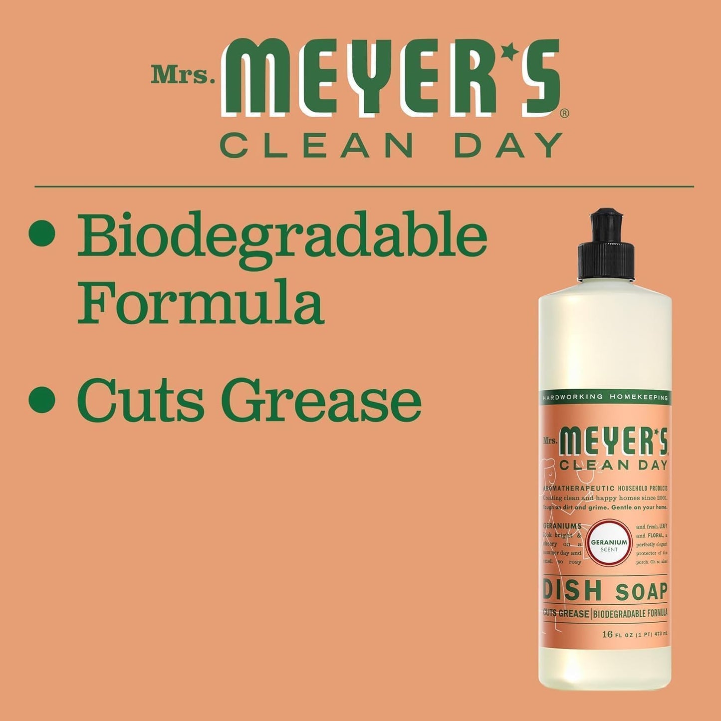MRS. MEYER'S CLEAN DAY Liquid Dish Soap