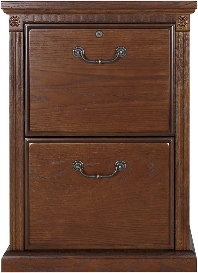 Martin Furniture Huntington Oxford 2 Drawer File Cabinet, Burnish - Fully Assembled