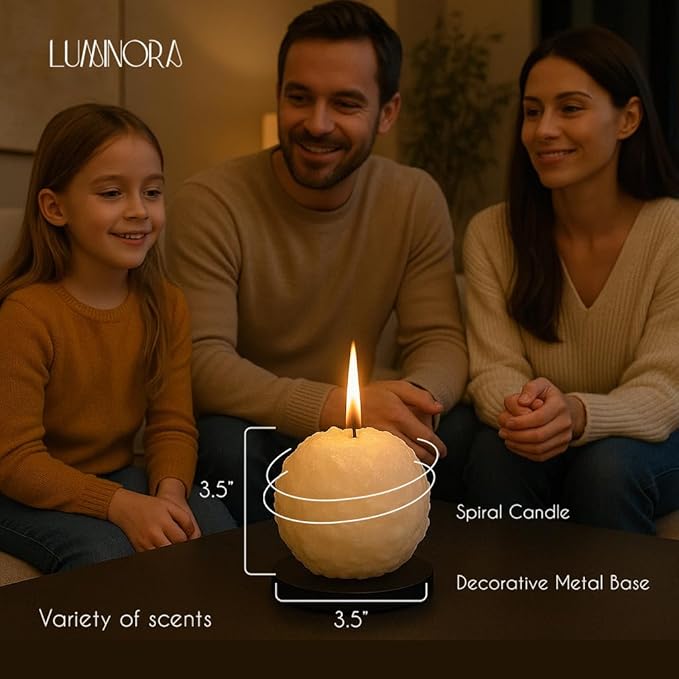 Spiral Cool Decorative Candle, Velas Decorativas, Spiral Melt Light, Spinning Burning, Spinning Gifts Unique Candle, Cool Candles, Soy, Beeswax, Fun Candles Spinner (Nimbus Cloud - Lavender)