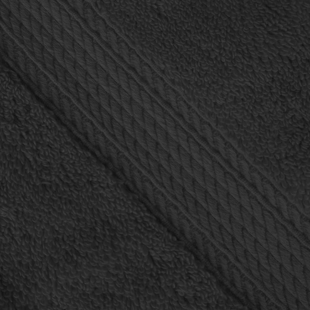 Superior Egyptian Cotton Pile Face Towel/Washcloth Set of 6, Ultra Soft Luxury Towels, Thick Plush Essentials, Absorbent Heavyweight, Guest Bath, Hotel, Spa, Home Bathroom, Shower Basics, Black