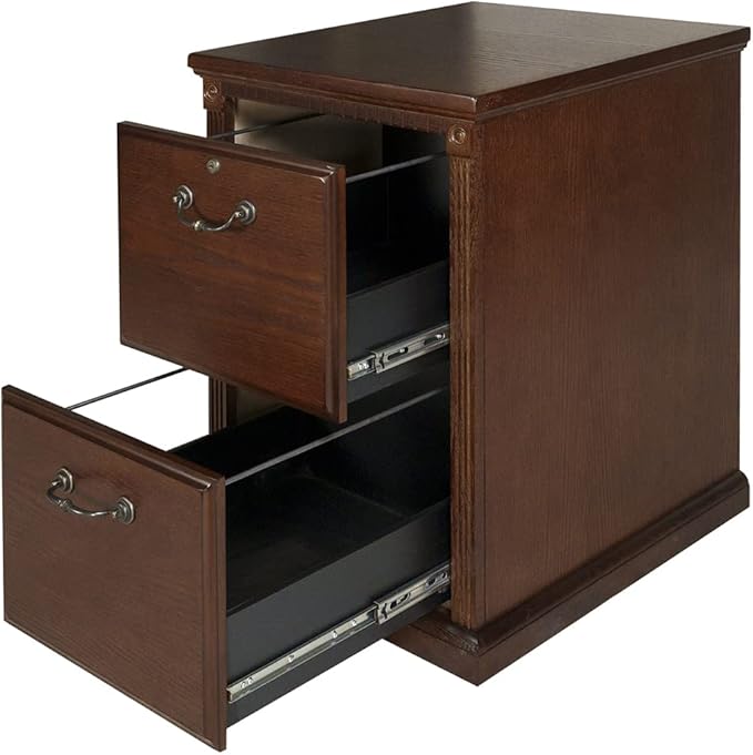 Martin Furniture Huntington Oxford 2 Drawer File Cabinet, Burnish - Fully Assembled