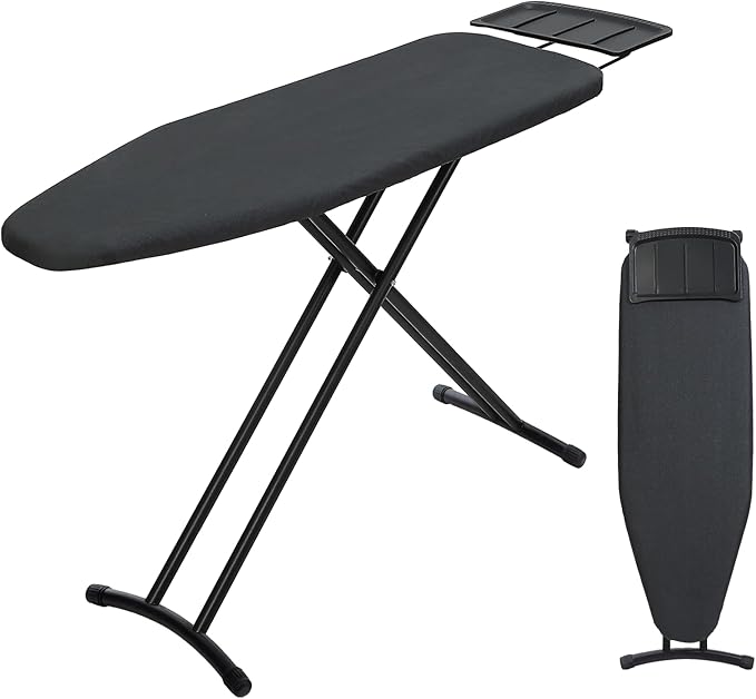 Ironing Board 48x15, Wide Heavy Duty Full Size Iron Board with Retractable Iron Rest, BlissBoard Sturdy Frame with Ultra Thick Padding, Heat-Resistant Cover, Height-Adjustable