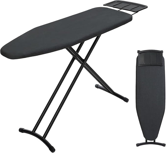Ironing Board 48x15, Wide Heavy Duty Full Size Iron Board with Retractable Iron Rest, BlissBoard Sturdy Frame with Ultra Thick Padding, Heat-Resistant Cover, Height-Adjustable