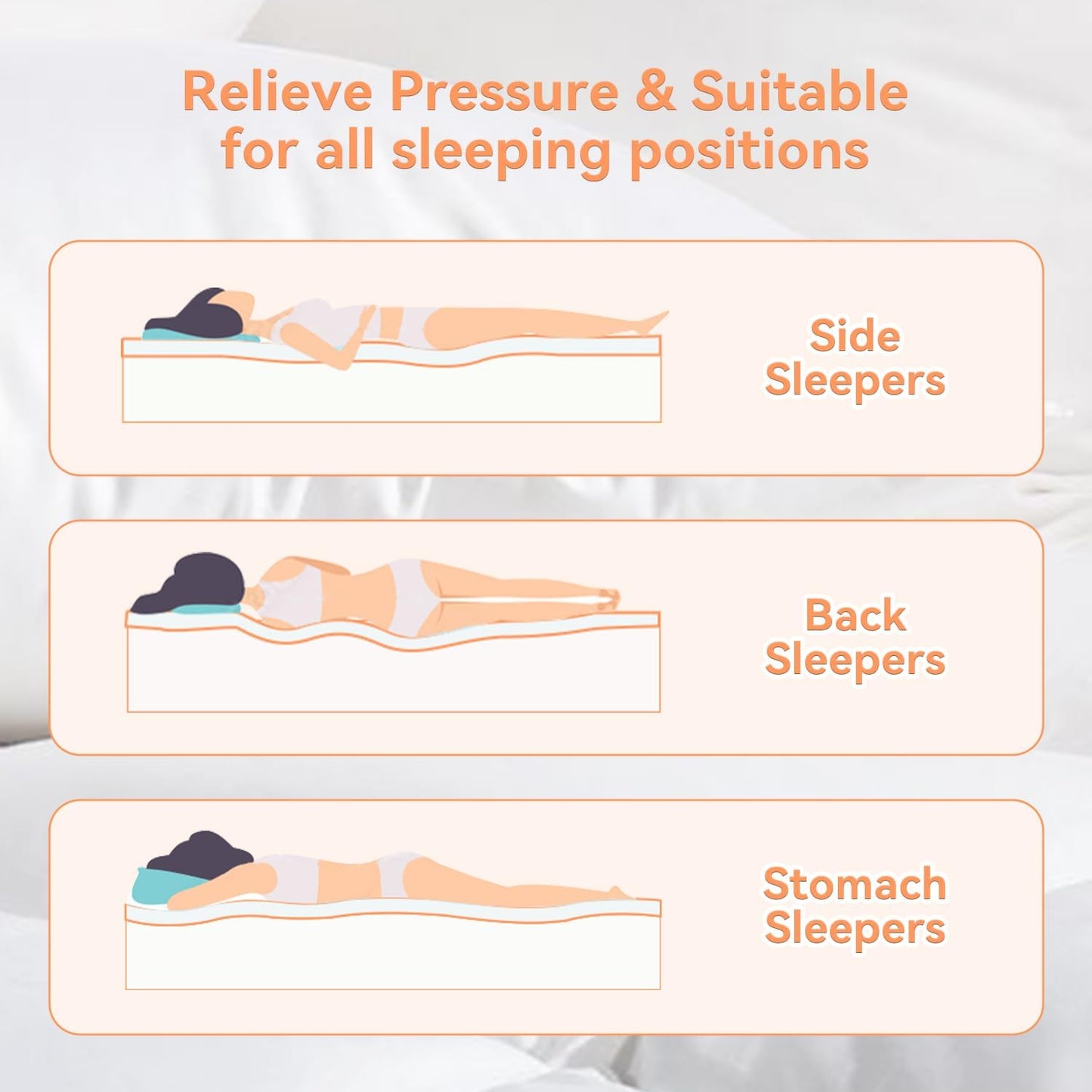 King Mattress Topper for Back Pain Relief, Extra Thick Pillow Top Plush Mattress Pad with Deep Pocket, Soft Pillowtop King Size Bed Toppers Filled Fluffy Down Alternative, White