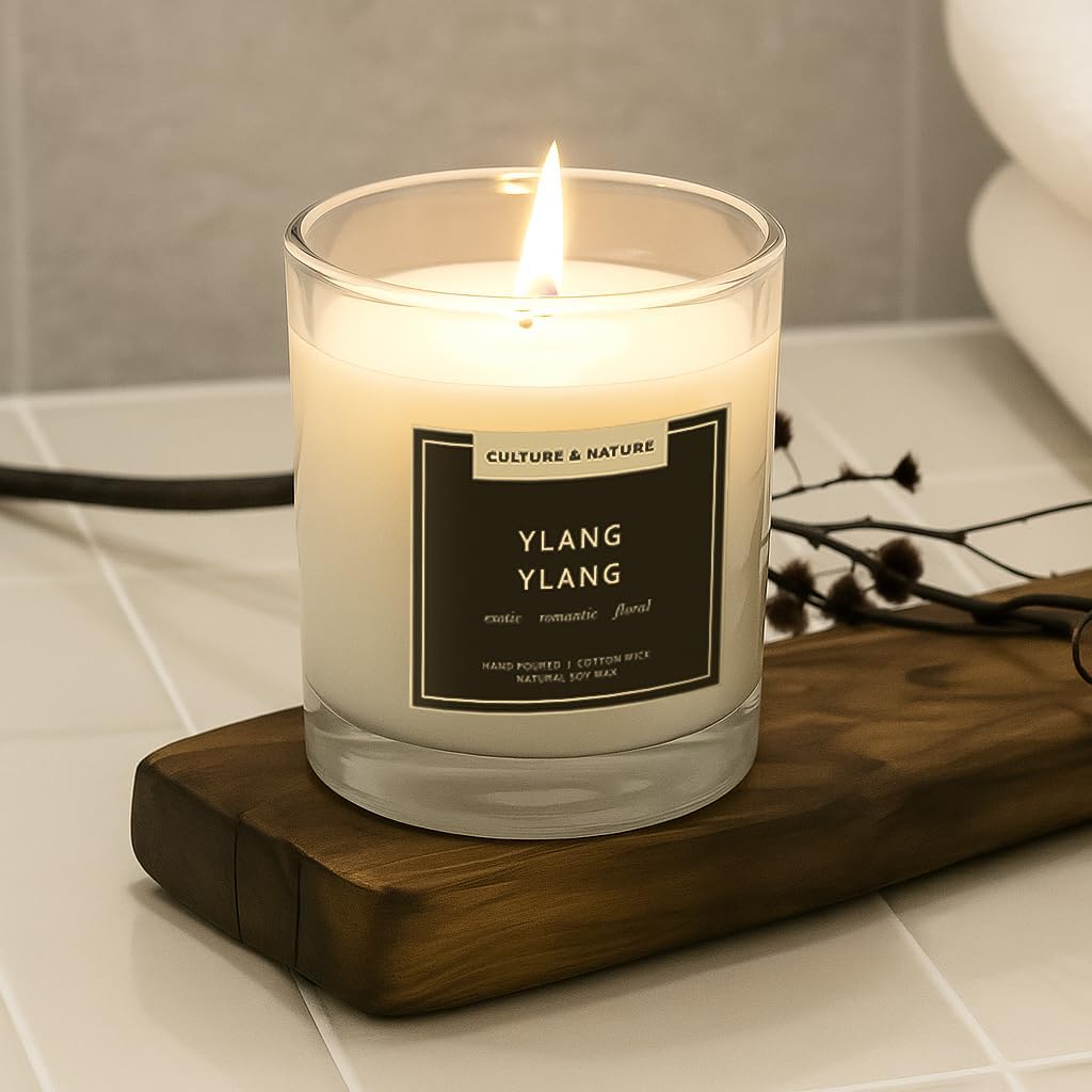 CULTURE & NATURE Natural Soy Wax Candle 7oz (Ylang Ylang)