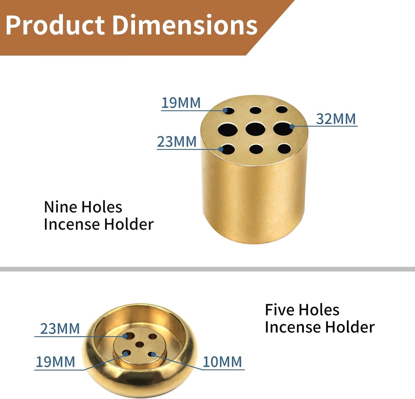 Natural Marble Palo Santo Holder,Incense Burner for Palo Santo Sticks, Handmade Stick Incense Holder Ideal for Smudging, Incense Burning, Decoration.Easily Grab All Incense Ash (Black)