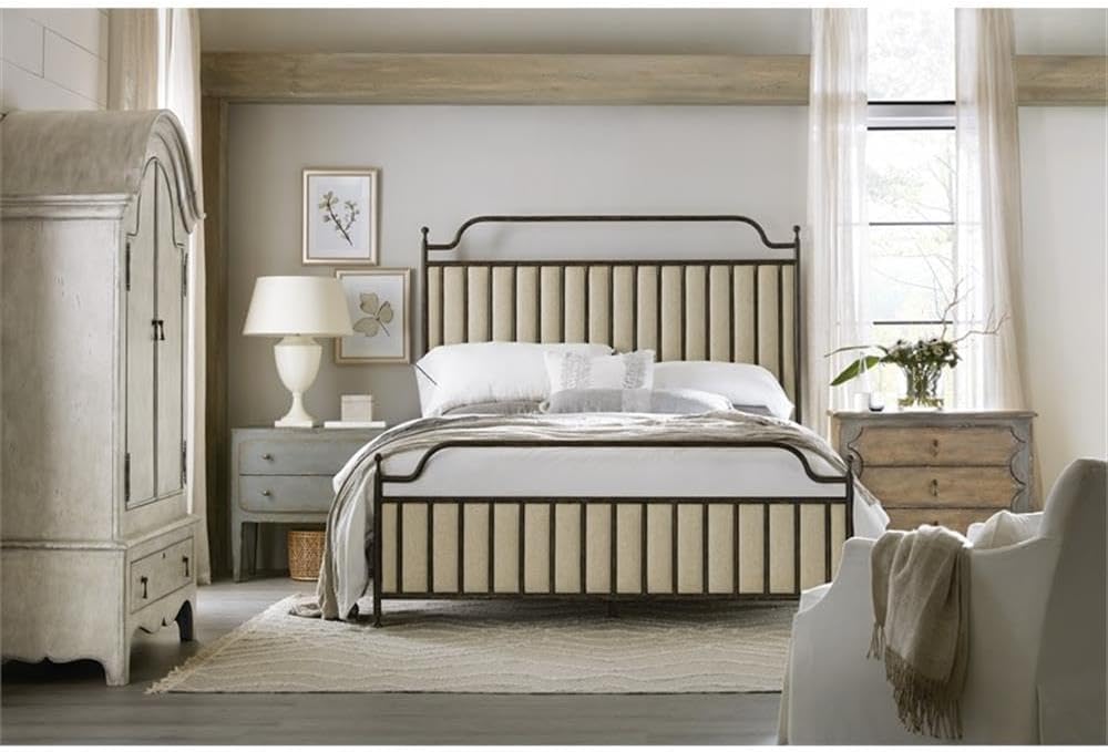 Hooker Furniture Ciao Bella Two-Drawer Wood Nightstand in Speckled Gray