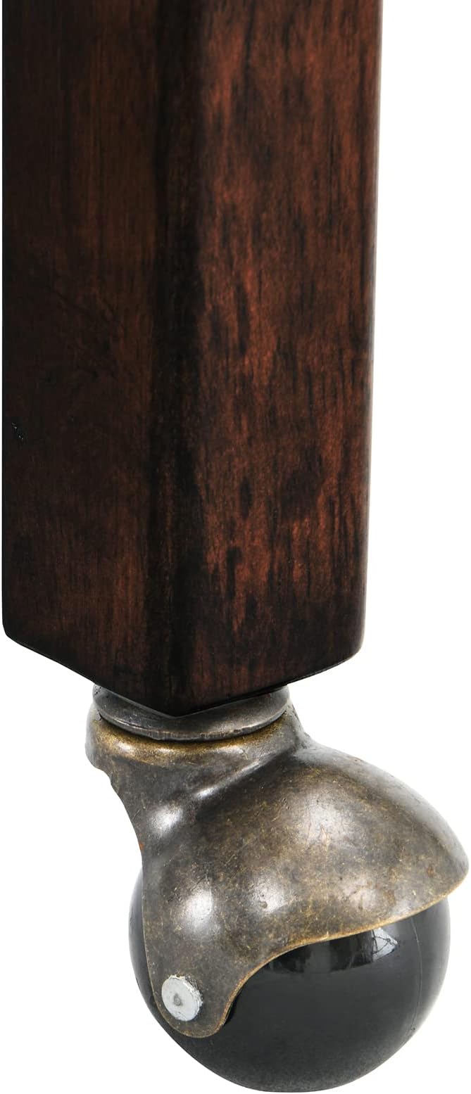 MODERION Solid Wood Boss Caption's Chairs,Dinning Chairs with Wheels and Arms, Office Desk Chairs, Classic Swivel Accent Chairs with Upholstered,Dinner Chairs,31.5”H for Living Room Gray SY318GY