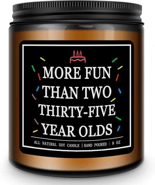 Homsolver 70th Birthday Gifts for Men Women, 9OZ Lavender Scent 1955 70th Birthday Candle for Him Her, Mom, Dad, Brother, Sister, Happy Birthday Decorations Candles with 50+ Hours Burn Time, Handmade