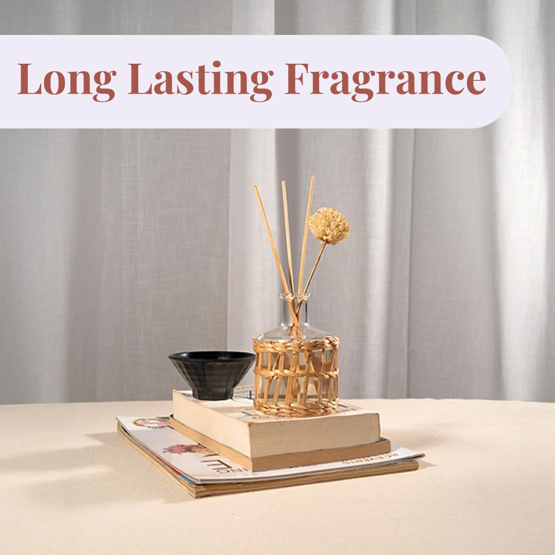 Folkulture Reed Diffusers for Home, 5 oz | Linen Scent Diffuser Oil with Sticks for Bathroom Decor Accessories, Living Room, Office, Desk| Natural Essential Oils | Housewarming Gifts | Sunkissed