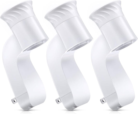 3 Pack Wall Fragrance Plug in Compatible with Bath and Body Works WallFlower Fragrances, ETL Certified, Rotatable, Precise Scent Control Fragrance Diffuser Plug for Home, Office (White)