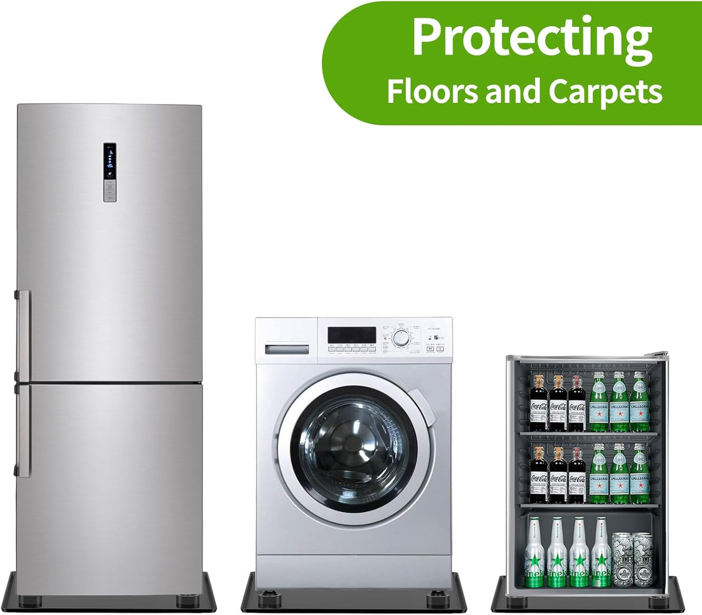 Mini Fridge Mat with 4 Base Raisers (24''x 24'')