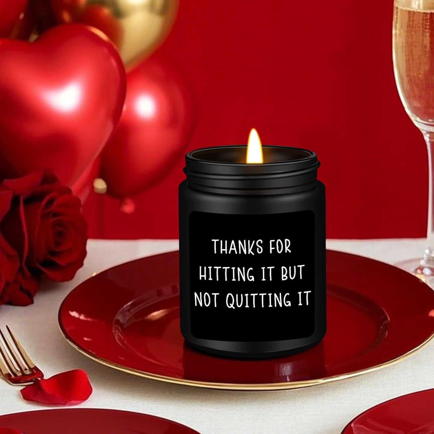 Homsolver Romantic Valentine Gifts for Men, Wedding Anniversary Christmas Valentines Day Gift for Him Boyfriend Husband-Thanks for Hitting It But Not Quitting It-Sandalwood Scented