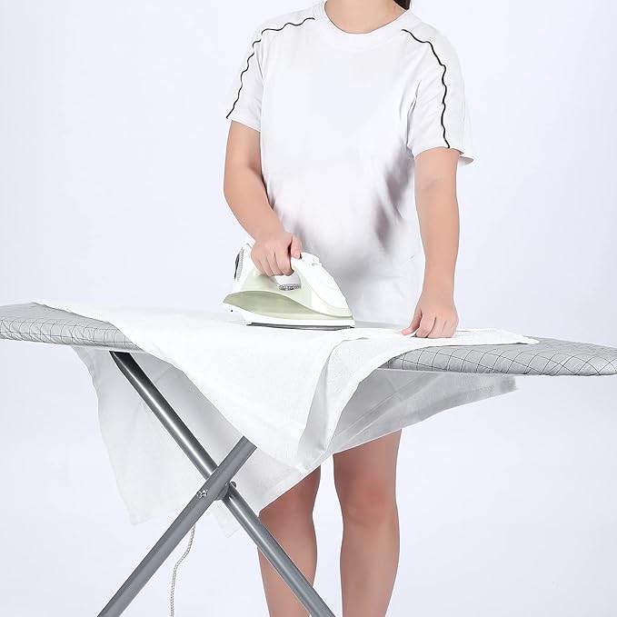 Ironing Board Cover- 15" x 54" Standard Iron Cover and Pad 4 Layers Thick Padding 2'' Elastic, Stain Resistant & Durable Scorch, 2 Click Buckles and Easy Installation, French Curve