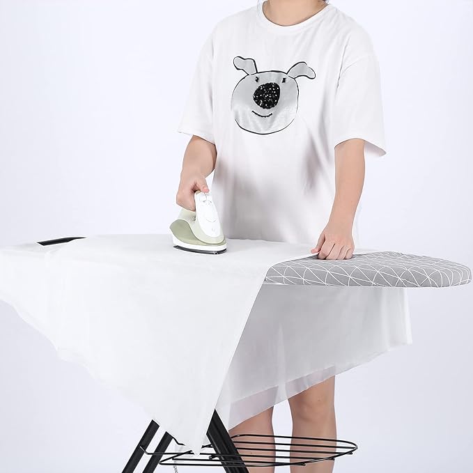 Ironing Board Cover, Full Size Scorch Resistant Padding, Elastic Edge, Heavy Duty Iron Pad Covers Standard Boards, Hook and Loop Fastener Strap Extra Thick