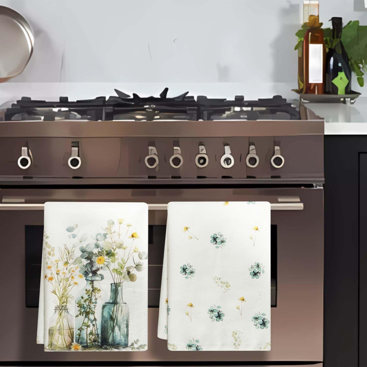 Kitchen Towels Seasonal Kitchen Towels Floral Dish Towels Kitchen Hand Towels Decorative Tea Towel Decorative Set 2 Pcs of 18×26 Inch