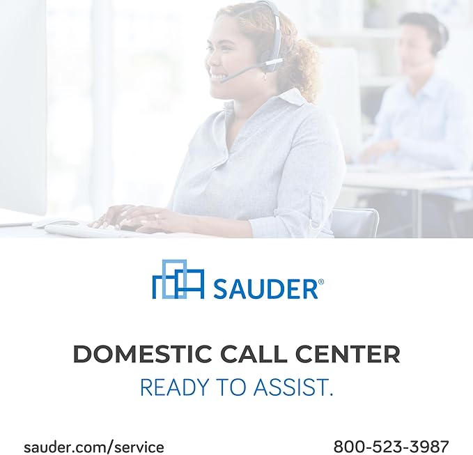 Sauder Palladia Computer Desk with Drawers, Home Office Desk with File Cabinet Storage Drawer, Cable Management, Keyboard Tray, in Select Cherry Finish