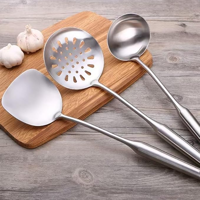 304 Stainless Steel Kitchen Utensils Set 4 Pcs Cooking Utensil, Spatula, Soup spoon, Leaking shovel, Kitchen Tools Set (4 Pieces Set)