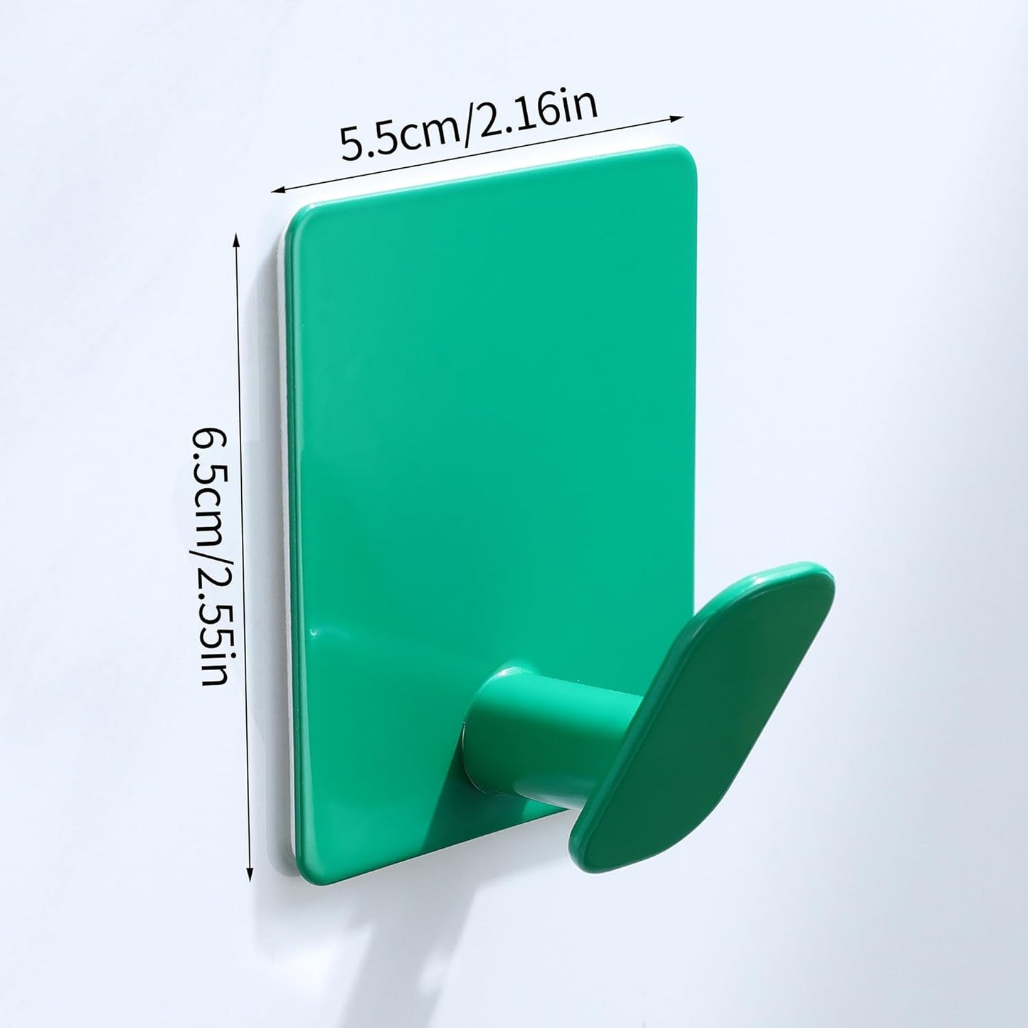 DELITON 4 Pack Green Wall Hooks for Hanging Towels, Robe, Coat, Decorative Shower Hooks Stainless Steel Rust Proof