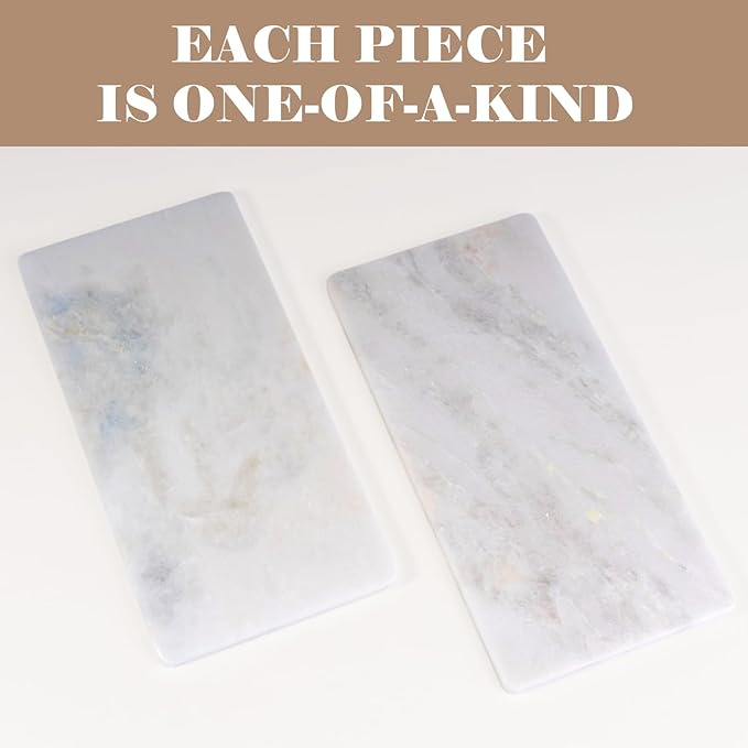 Natural Marble Tray, 12" x 6" Vanity Decorative Tray for Watch, Jewelry Holder, Perfume Organizer Candle Tray for Bedroom/Bathroom/Kitchen Countertop (Namib Fantasy)