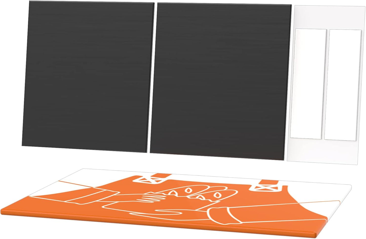 IIIOIIIA Strong Powerful Magnets Match Stove Top Shelf, with Double-Sided Adhesive for Spice Rack, Perfect for Fridge, Kitchen, Office, 13.94 x 3.54 x 0.08 Inch, 2 Pack