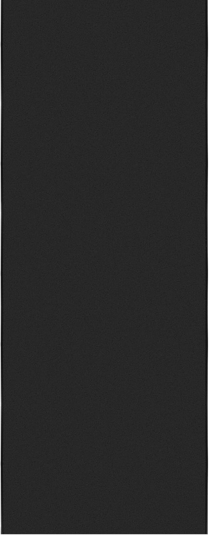 Ottomanson 2x14 Non Slip Extra Long Hallway Runner Rug with Rubber Backing - Solid Modern Kitchen Rug for Bedroom or Living Room, Black, 2' x 14'