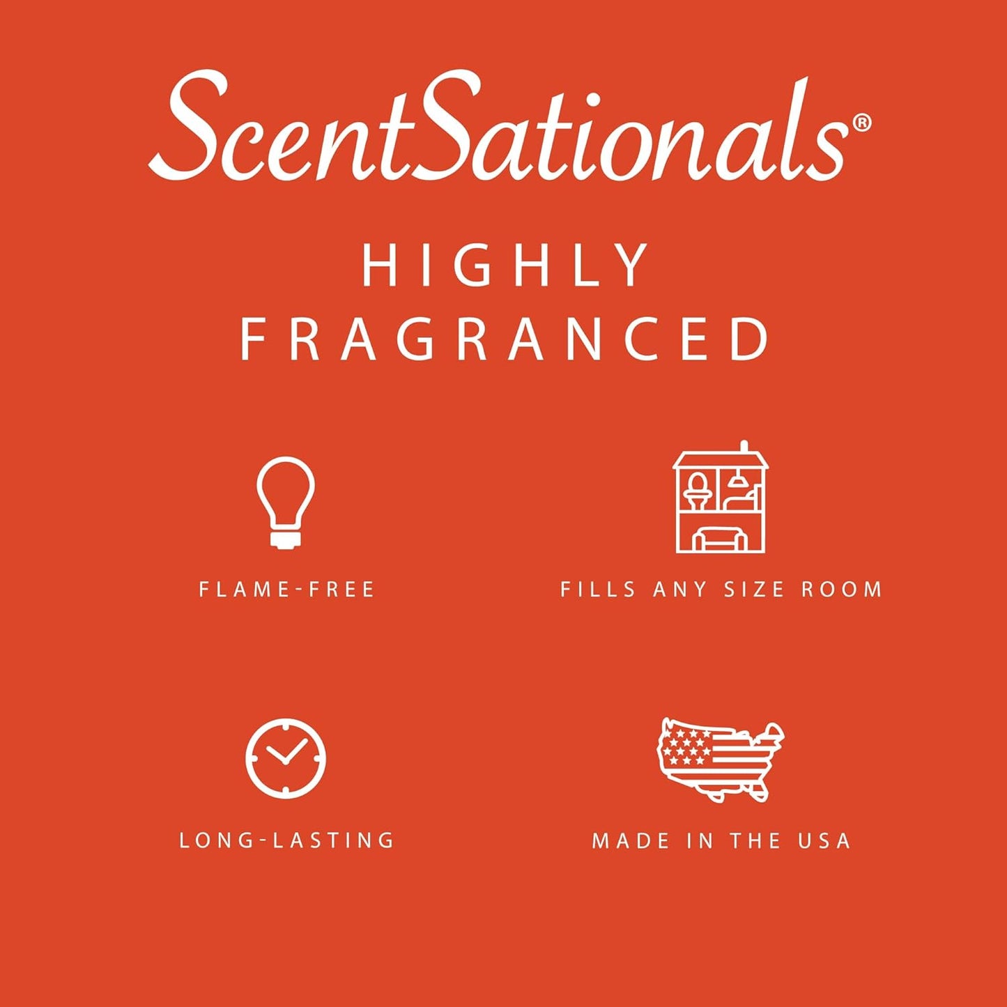 Scentsationals Wax Melts, Wax Cubes Strong Scent - Molten Orange - Long Lasting Scented Melts for Warmer, 10oz (24-Cubes)