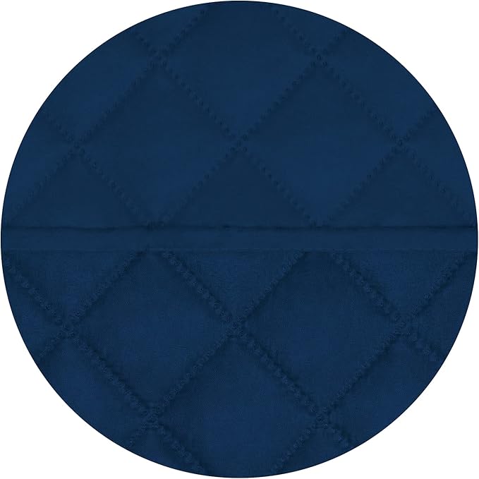 PureFit Reversible Quilted Oversized Recliner Sofa Cover, Water Resistant Furniture Protector, Washable Couch Cover with Elastic Straps for Kids, Pets (Small, Navy/Navy)