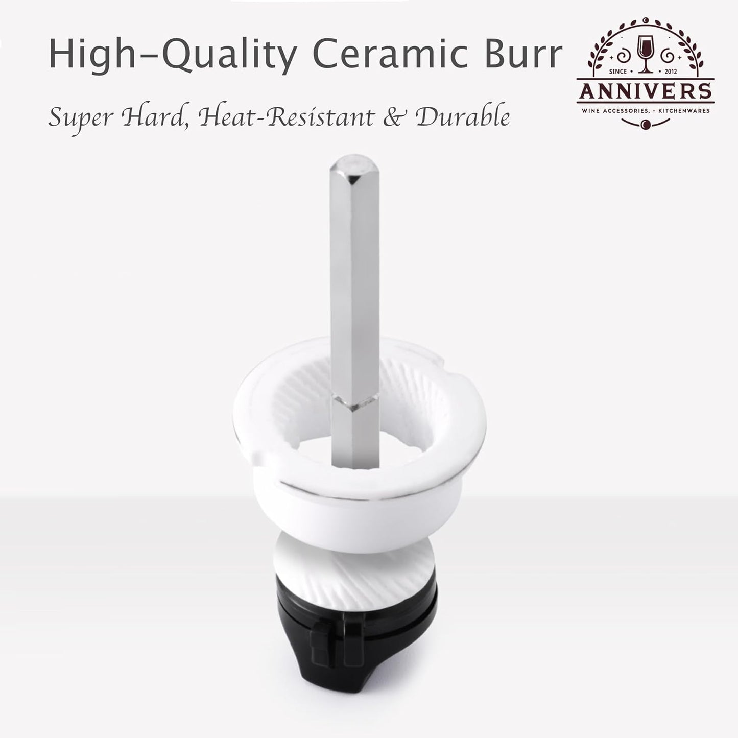 Electric Pepper & Salt Grinder Set, Automatic Seasoning Mill, Type-C Rechargeable Coarseness Adjustable, with LED Light, 95ml Enlarged Silo & Washable Storage Base, Stainless Steel