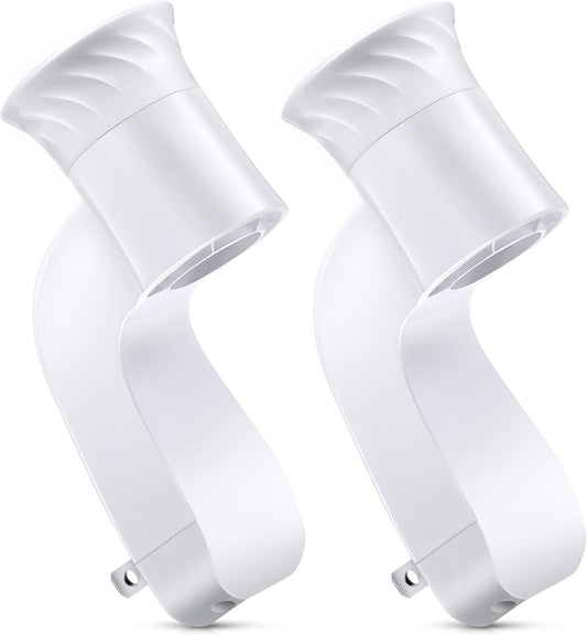 2 Pack Wall Fragrance Plug in Compatible with Bath and Body Works WallFlower Fragrances, ETL Certified, Rotatable, Precise Scent Control Fragrance Diffuser Plug for Home, Office (White)