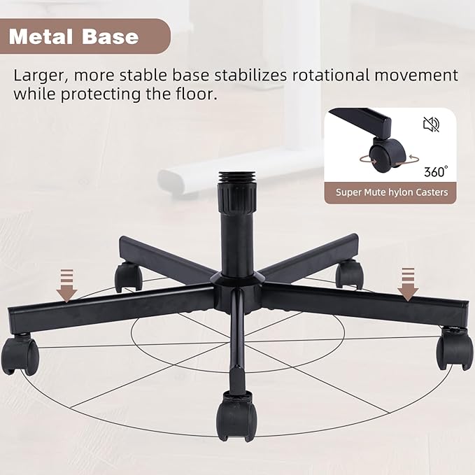 Furnimart Criss Cross Desk Char Wide Seat with Wheels and Arms, 360° Swivel Cross Legged Desk Chair Thick Cushion, Velvet Comfy Armless Home Office Chair for Bedroom, Vanity, Sturdy (Light Pink)