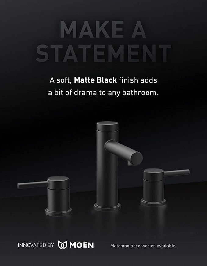 Moen YB0409BL Single Post Modern Toilet Paper Holder, Matte Black