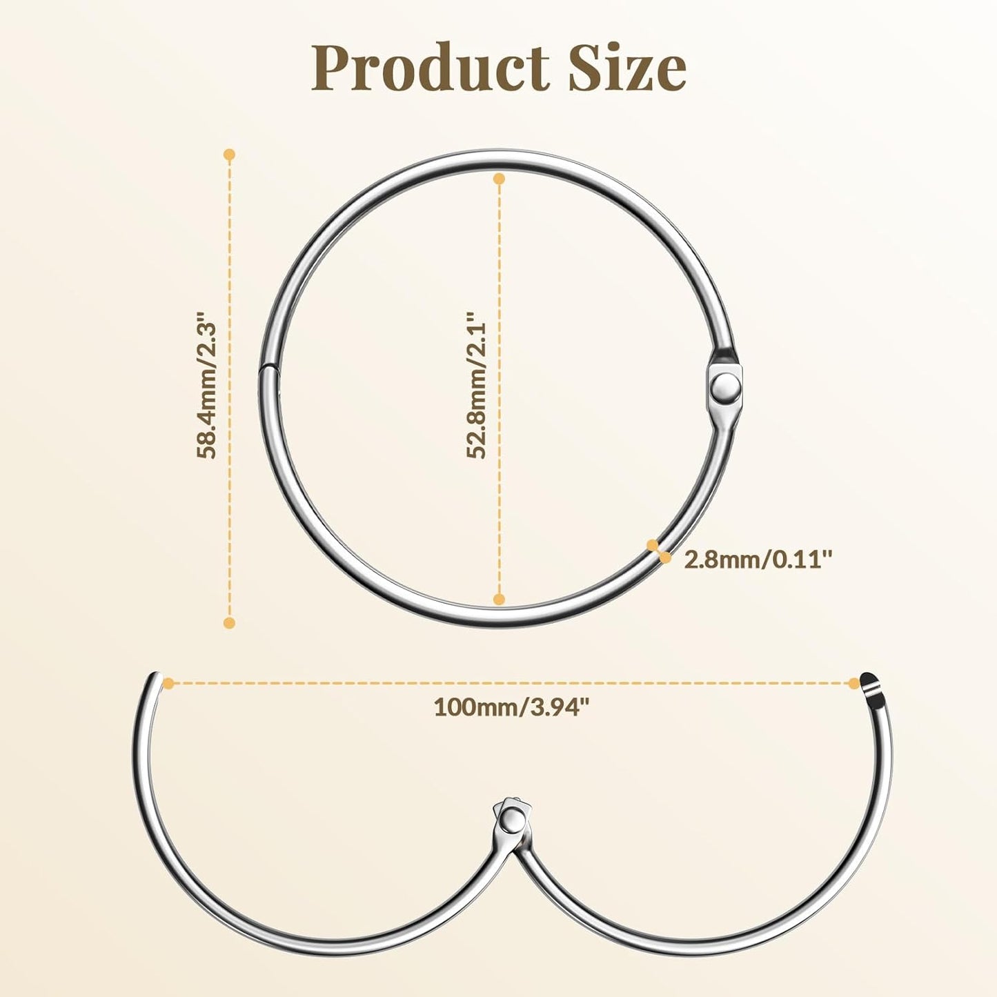 Shower Curtain Rings, Bathway Shower Curtain Hooks Anti-Drop Shower Rings for Curtain, Metal Shower Curtain Rings Rust Proof, Chrome Shower Hooks for Shower Curtain Rod, Shower Rod Hook 12Pcs