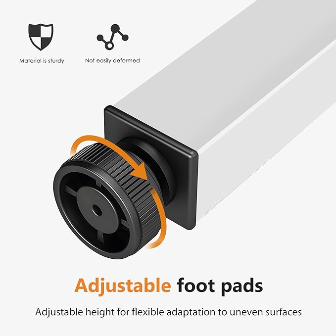 DlandHome 47 inches Folding Table Computer Desk Portable ActivityTable Conference Table Home Office Desk, Fully Assembled Teak and White DND-ND5-120TW