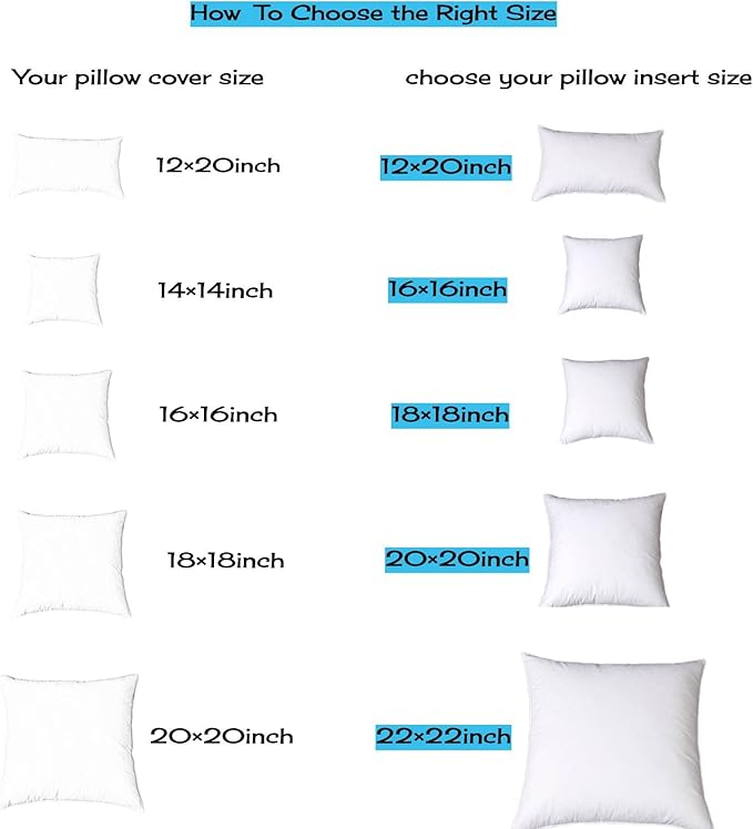 12"x20" Pillow Inserts Soft Feather Pillow Set of 1 Indoor Decorative Sofa Down Pillows Bed Pillows Couch Pillow