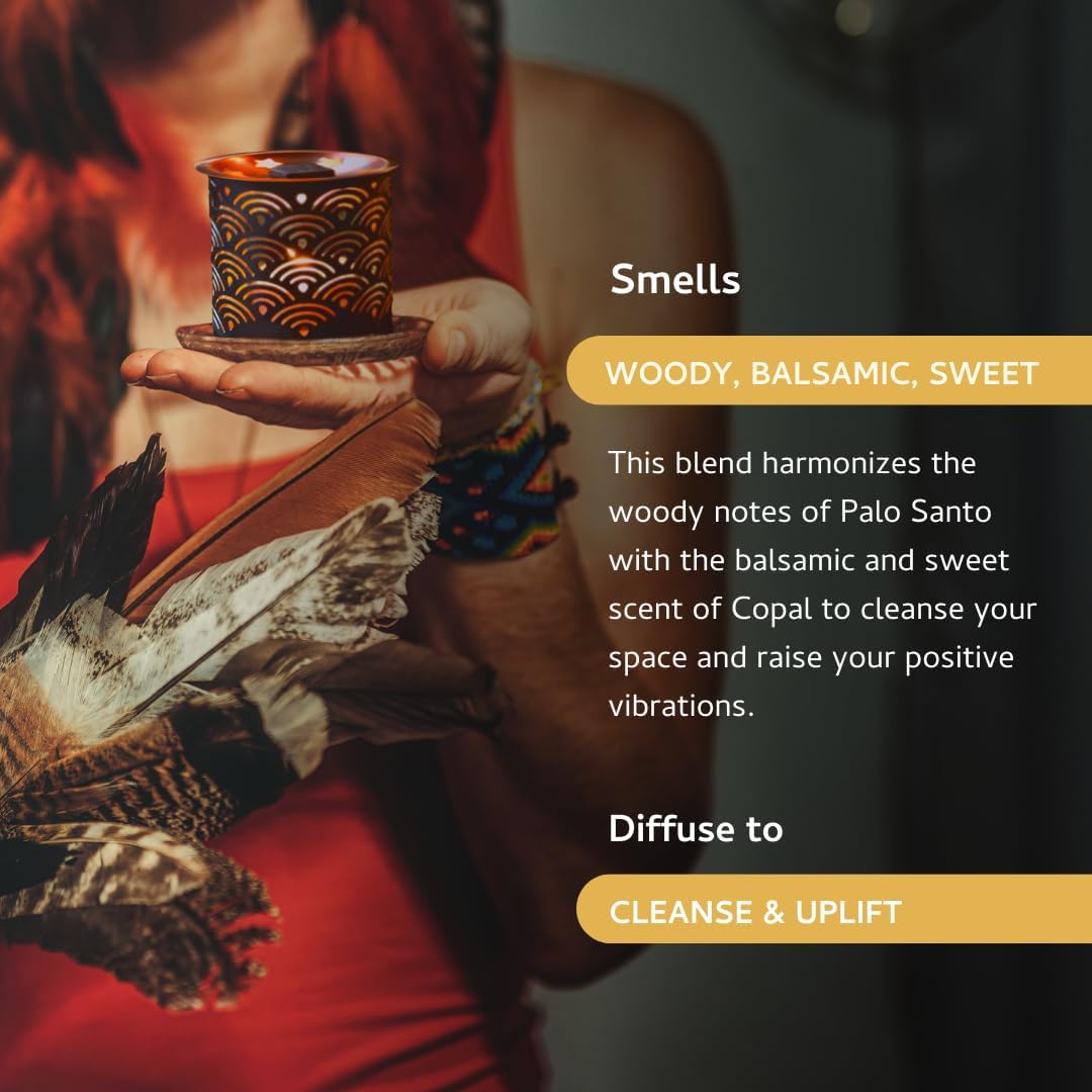 Palo Santo & Copal Smokeless Incense Bricks Refill | 3 x 9 Bricks | Aromatherapy | Smudging | Made with Essential Oils | Natural Air fresheners for Home | Spiritual Meditation Accessories