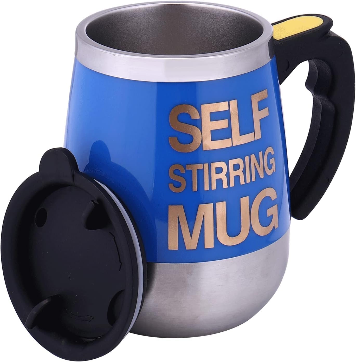 Self Stirring Mug Auto Self Mixing Stainless Steel Cup for Coffee/Tea/Hot Chocolate/Milk Mug for Office/Kitchen/Travel/Home -450ml/15oz The best gift（Sea blue）