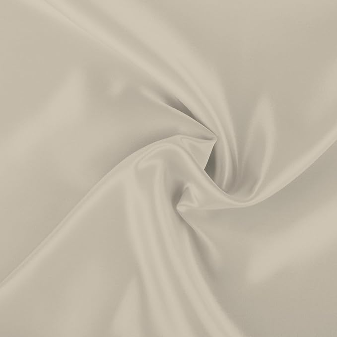 Satin Pillowcase with Zipper, for Hair and Skin Care, Feels Soft and Cool Like a Silk Pillowcase, Satin Pillow Cases 2 Pack, Slik Pillow Cover, Ivory - King Size, Set of 2