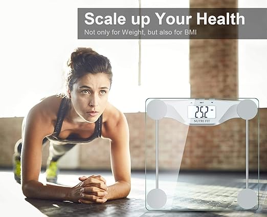 NUTRI FIT Digital Body Weight Bathroom Scale BMI, Accurate Weight Measurements Scale,Large Backlight Display and Step-On Technology,400 Pounds