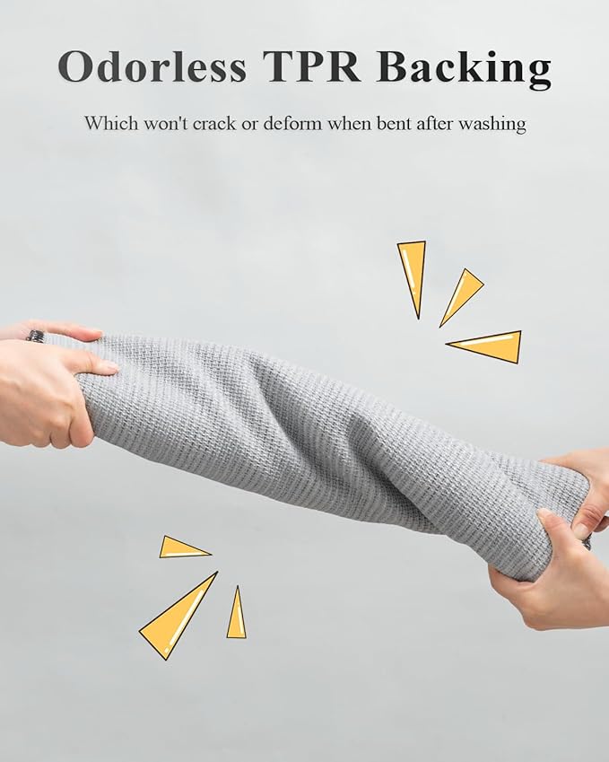 hicorfe Kitchen Rugs and Mats Sets,Super Absorbent Polypropylene Non-Slip Rug,Soft Comfort Floor Mat,Washable for Kitchen,Hallway,Office,Sink,Laundry(24" x 35",Black)