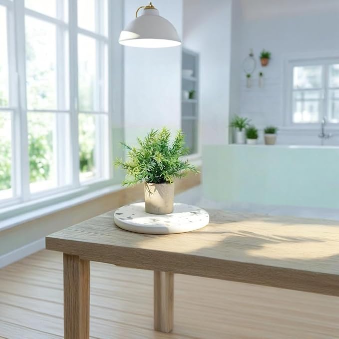 3 Pack Mini Potted Fake Plants Artificial Plastic Eucalyptus Plants Topiaries for Home Office Desk Farmhouse Room Bathroom Coffee Table Decor