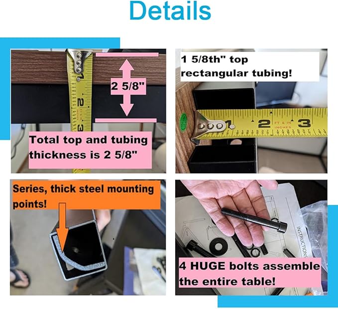 Modern 48 Inch Computer Desk for Home Office - Sleek and Sturdy, Ideal for Work and Study, Multi-Purpose Table for Writing, Dining, and Workstation, Suitable for Office and Home Office Use
