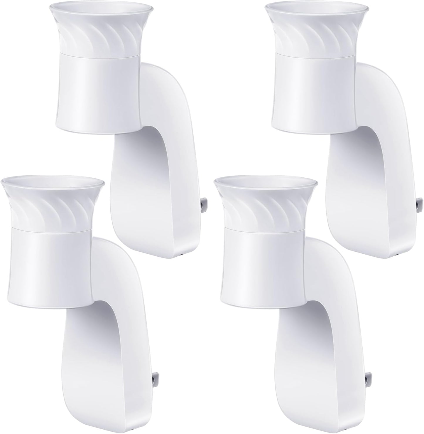 4 Pack Wall Fragrance Plug in Compatible with Bath and Body Works WallFlower Fragrances, ETL Certified, Rotatable, Precise Scent Control Fragrance Diffuser Plug for Home, Office (White)